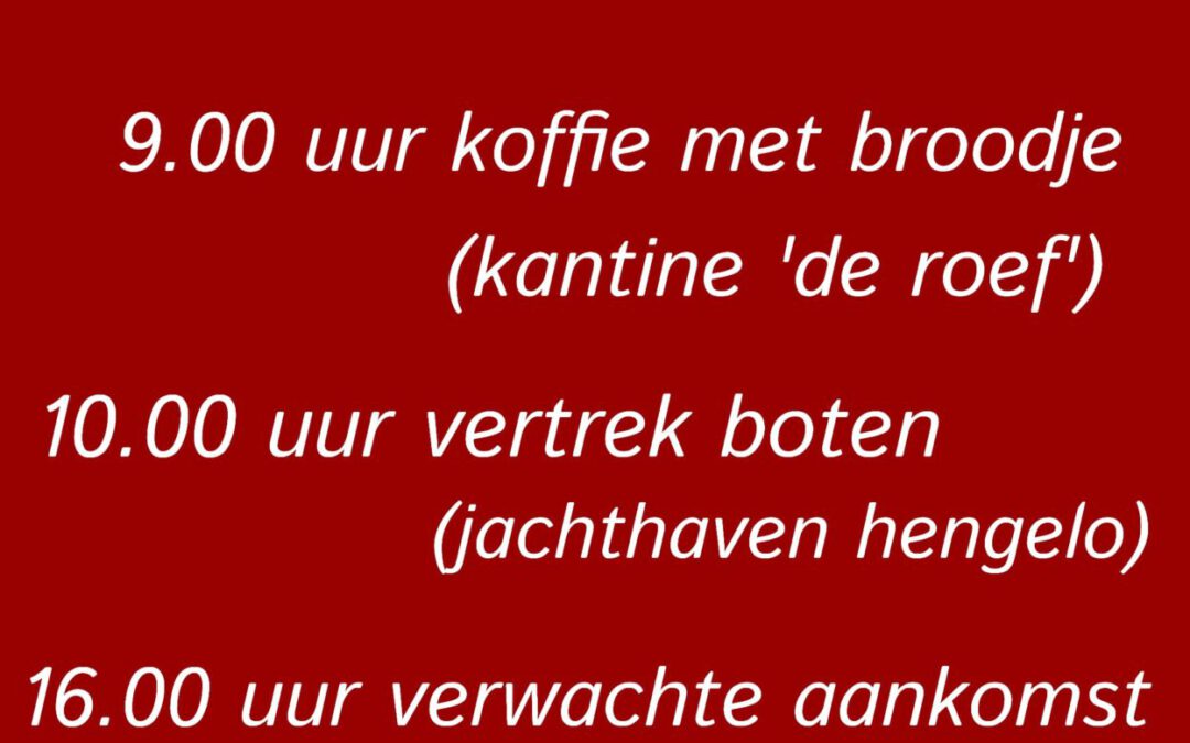 8 okt 2022 TWV boottocht